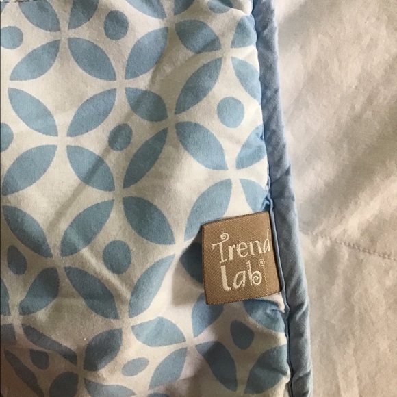 Trend Lab crib bedding set, blue & gray - Picture 2 of 6